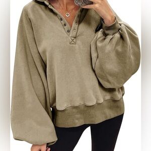 Women's V-Neck Coffee Sweater